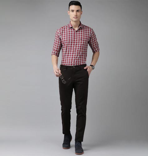 Men Brown Neo Fit Chinos
